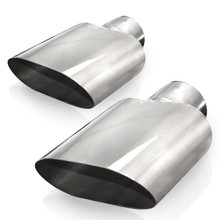 Stainless Works Big Oval Exhaust Tips 2.5in Inlet (priced per pair) - 781250