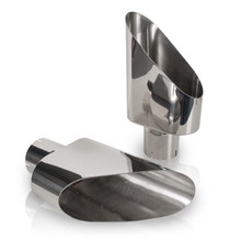 Stainless Works Big Oval Truck Side Tips - 2.50in ID Inlet (priced per pair) - 782250