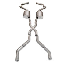 Stainless Works Chevy Camaro 1967-69 Exhaust 2.5in Stainless with X-Pipe - CA676925CS