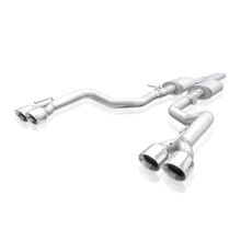Stainless Works 15-19 Dodge Challenger 6.2L/6.4L Hemi 3in Redline Catback X-Pipe w/4in Quad Tips - CHAL16CBR4
