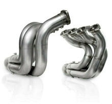 Stainless Works Chevy Big Block - Dragster Headers 2-3/8in - 2-1/2in Stepped Downsweep Short Headers - DNBBC238S2504