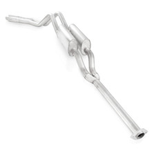 Stainless Works 2011-14 F-150 5.0L 3in Exhaust Y-Pipe S-Tube Mufflers Behind Passenger Rear Tire Ext - FT11CBY