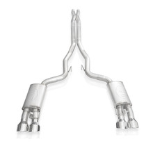 Stainless Works 2020 Ford GT500 Redline Catback X-Pipe Exhaust Factory Connect - Polished Tips - GT500CBXFCR