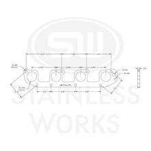 Stainless Works Hemi 5.7L Round Port Header 304SS Exhaust Flanges 1-3/4in Primaries - HF57H175