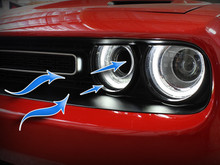 aFe Dynamic Air Scoop 2015 Dodge Challenger V6-3.6 / V8-5.7/6.4L HEMI - Blue - 54-72203-SL
