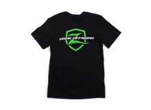 Zone Offroad Black Premium Cotton T-Shirt - Green Logo - XL - ZONU9160XL