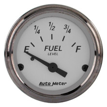 AutoMeter Gauge Fuel Level 2-1/16in. 73 Ohm(e) to 10 Ohm(f) Elec American Platinum - 1905