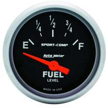 Autometer 2-1/16in 0 OHM E to 30 OHM F Electric Sport-Comp Fuel Level Gauge - 3317
