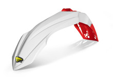 Cycra 15-21 Yamaha YZ125 Cycralite Front Fender - White w/ Red Vent - 1CYC-1461-42R