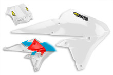 Cycra 15-19 Yamaha WR250F Powerflow Radiator Shrouds - White - 1CYC-1778-42