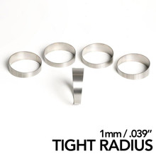 Ticon Industries 1.5in 45 Degree 2.55in CLR Tight Radius 1mm Wall Titanium Pie Cuts - 5pk - 109-03801-0013