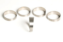 Ticon Industries 3.0in 45 Degree 1.6D/4.8in CLR LR 1.2mm/.047in Wall Titanium Pie Cuts - 5pk - 109-07601-0004