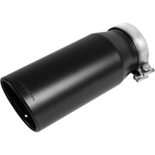 MagnaFlow Tip Stainless Black Coated Single Double Round Single Outlet 5in Dia 4in Inlet 13in L - 35240