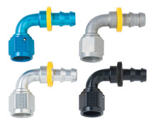 Fragola -6AN Push-Lite End 90 Degree - Blue - 209006