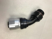 Fragola -12AN Male Rad. Fitting x 45 Degree Sport Crimp Hose End - 3104512-RAD