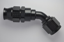 Fragola -6AN Real Street x 45 Degree Hose End Black For PTFE Hose - 684506-BL