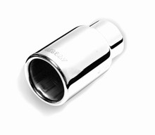 Gibson Rolled Edge Straight-Cut Tip - 3.5in OD/2.5in Inlet/12in Length - Stainless - 500632