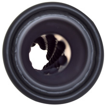 Gibson Rolled Edge Angle-Cut Muffler Quiet Tip - 4in OD/2.25in Inlet/12in Length - Black Ceramic - 500659-B