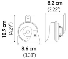 Hella 12V Twin Trumpet Horn Kit with Bracket - Toyota - 012010901