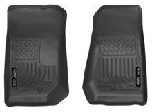 Husky Liners 07-12 Jeep Wrangler WeatherBeater Black Floor Liners - 18021