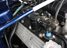 J&L 07-14 Ford Mustang GT500 Passenger Side Oil Separator 3.0 - Black Anodized - 3012P-B
