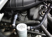 J&L 11-17 Ford Mustang V6 Passenger Side Oil Separator 3.0 - Clear Anodized - 3014P-C