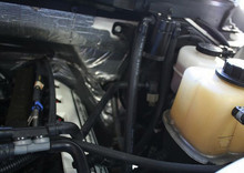 J&L 11-17 Ford F-150 5.0L / 11-14 Ford F-150 6.2L Driver Side Oil Separator 3.0- Black Anodized - 3016D-B