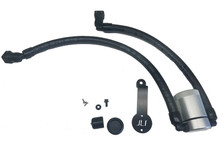 J&L 2018-2023 Ford Mustang GT Driver Side Oil Separator 3.0 - Clear Anodized - 3024D-C