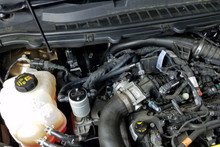 J&L 2015-2024 Ford Edge Sport/ST Passenger Side Oil Separator 3.0 - Clear Anodized - 3031P-C
