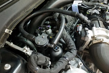 J&L 17-19 Ford Fusion Sport 2.7L Passenger Side Oil Separator 3.0 - Black Anodized - 3034P-B
