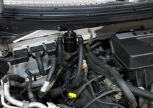 J&L 11-14 Ford F-150/Ford F-150 Raptor 6.2L Passenger Side Oil Separator 3.0 - Black Anodized - 3036P-B