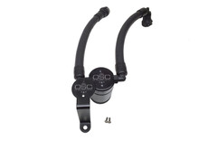 J&L 07-14 Ford Mustang GT500 Oil Separator 3.0 Passenger Side (Remote Mount) - Black Anodized - 3040P-B
