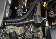 J&L 05-10 Ford Mustang GT Driver Side Oil Separator 3.0 V2 - Black Anodized - 3051D-B