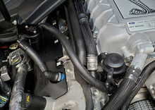 J&L 2020-2022 Ford Mustang GT500 Passenger Side Oil Separator 3.0 - Black Anodized - 3054P-B