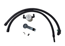 J&L 2020-2024 Ford Explorer 2.3L EcoBoost Driver Side Oil Separator 3.0 - Clear Anodized - 3055D-C