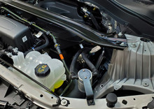 J&L 2020-2024 Ford Explorer 2.3L EcoBoost Driver Side Oil Separator 3.0 - Clear Anodized - 3055D-C