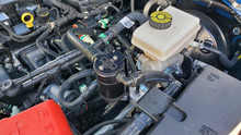 J&L 2021.5-2024 Ford Bronco 2.3L EcoBoost Oil Separator 3.0 Passenger Side - Black Anodized - 3075P-B