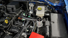 J&L 2021.5-2024 Ford Bronco 2.3L EcoBoost Oil Separator 3.0 Passenger Side - Clear Anodized - 3075P-C