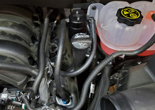 J&L 19-25 Chevrolet Silverado/GMC Sierra 1500 5.3L V8 Driver Side Oil Separator 3.0 - Black Anod - 3086D-B