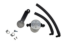 J&L 16-23 Toyota Tacoma 3.5L Driver Side Oil Separator 3.0 - Clear Anodized - 3104D-C