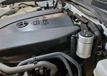 J&L 16-23 Toyota Tacoma 3.5L Driver Side Oil Separator 3.0 - Clear Anodized - 3104D-C