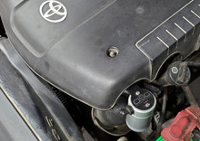 J&L 05-24 Toyota 4Runner 4.0L Driver Side Oil Separator 3.0 - Clear Anodized - 3107D-C