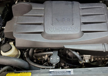 J&L 16-24 Nissan Titan 5.6L Passenger Side Oil Separator 3.0 - Black Anodized - 3108P-B