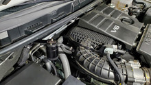 J&L 2022-2025 Nissan Frontier 3.8L V6 Passenger Side Oil Separator 3.0 - Black Anodized - 3113P-B