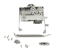Kentrol 76-86 Jeep CJ Battery Tray with support arm - Polished Silver - 30498
