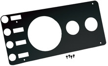 Kentrol 76-86 Jeep CJ Gauge Cover Without Radio Opening - Powdercoat Black - 50521