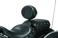 Kuryakyn Plug-N-Go Driver Backrest 14-Up Indian Black Pad, Chrome - 1628