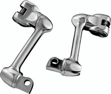 Kuryakyn 4in Adjustable Lockable Offsets With Male Mount Adapter Chrome - 4557