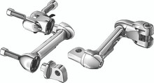 Kuryakyn 4in Adjustable Lockable Offsets With Male Mount Adapter Chrome - 4557