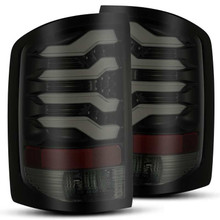 AlphaRex 14-18 GMC Sierra 1500 PRO-Series LED Tail Lights Jet Black - 630010